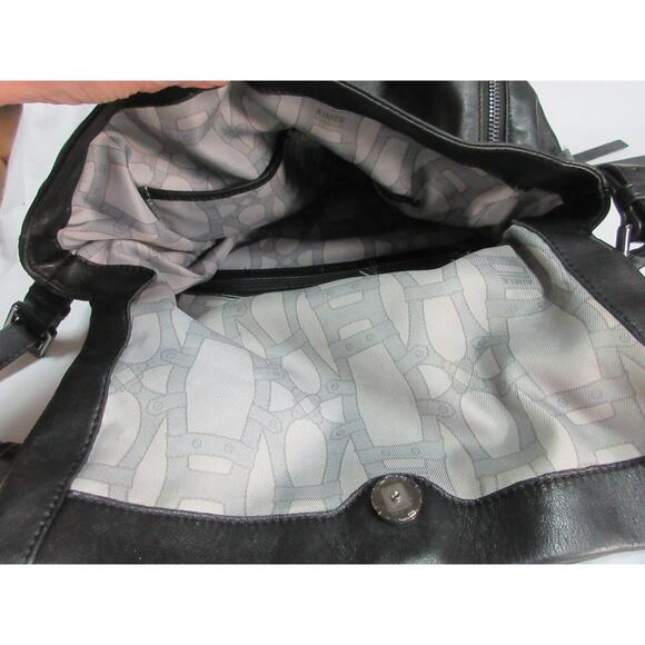 aimee kestenbergBlack Shoulder Handbags Leather Multi Pockets Logo Buttery Soft - Picture 5 of 11